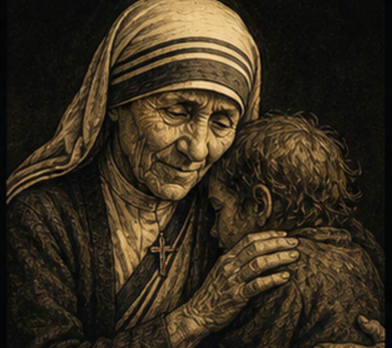 Retrato Acólito de Madre Teresa
