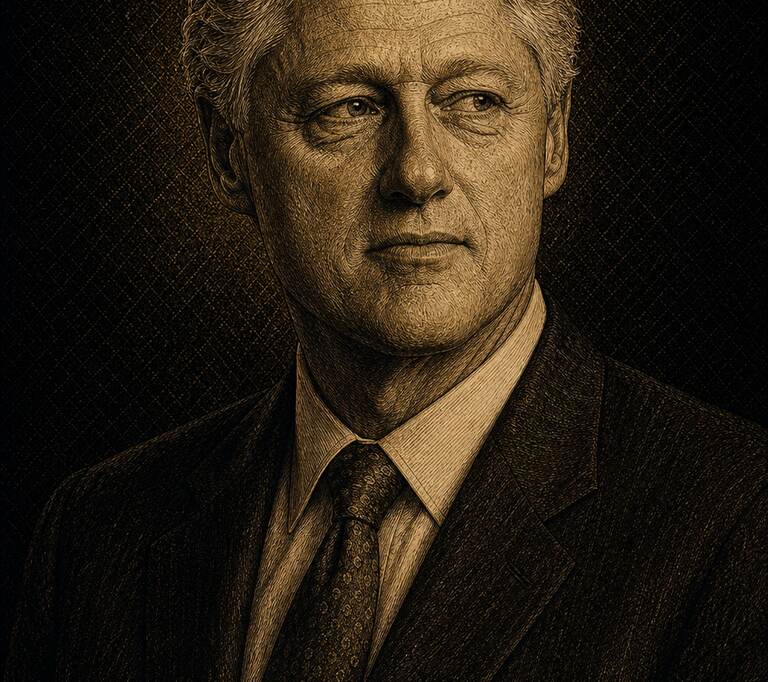 Retrato Gladiador de Bill Clinton