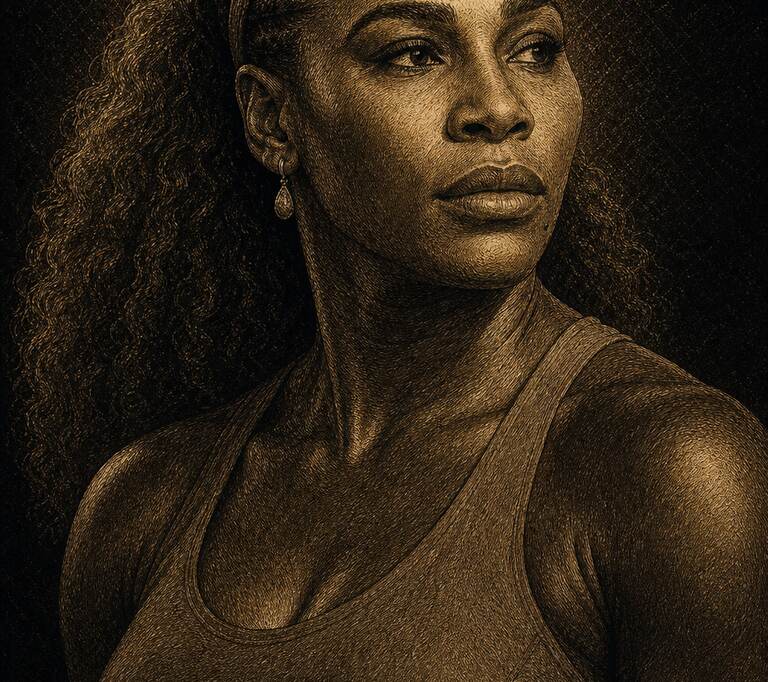 Retrato Gladiador de Serena Williams