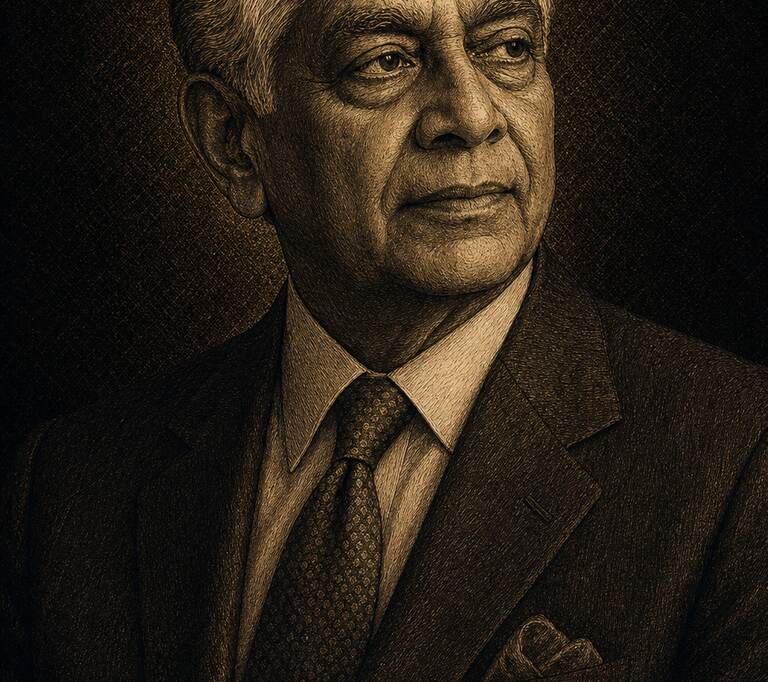 Retrato Monge de Ratan Tata