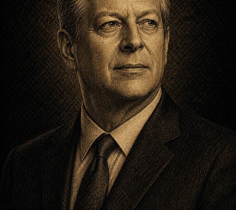 Retrato Paladino de Al Gore