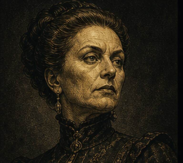 Retrato Paladino de Margaret Thatcher