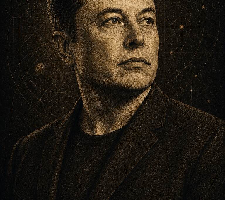 Retrato Titã de Elon Musk